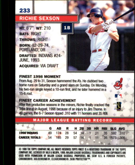 1999 Finest Baseball Part 1 - Picture 414 of 481