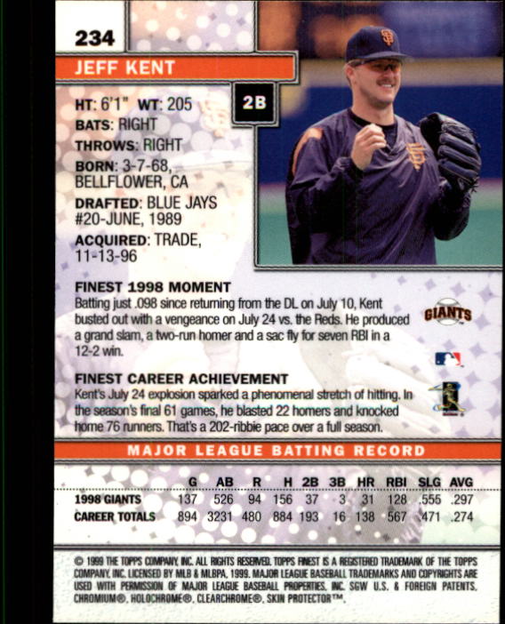1999 Finest Baseball Part 1 - Picture 416 of 481