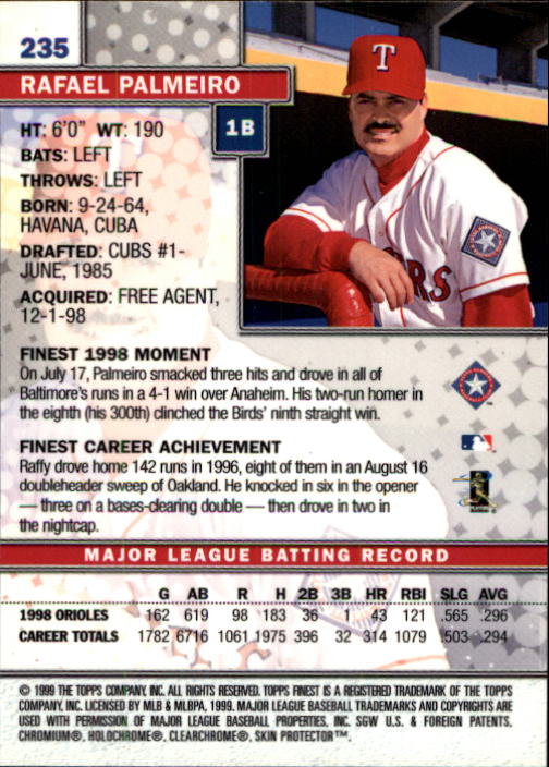 1999 Finest Baseball Part 1 - Picture 418 of 481