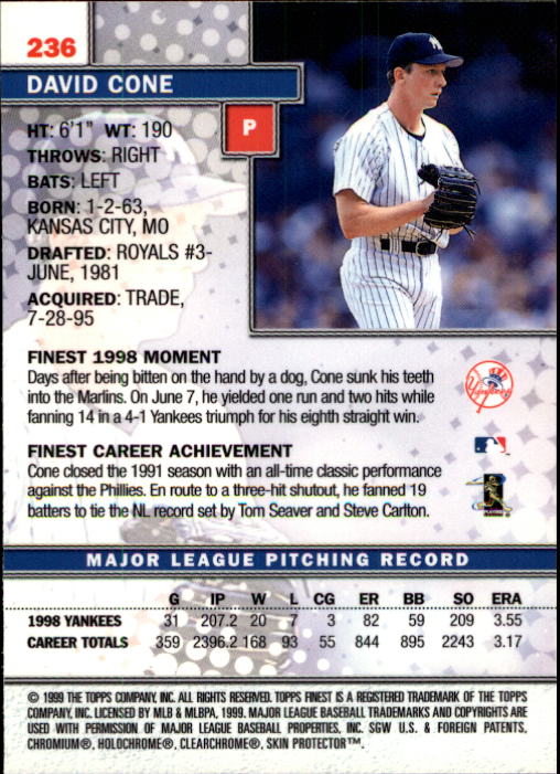 1999 Finest Baseball Part 1 - Picture 420 of 481