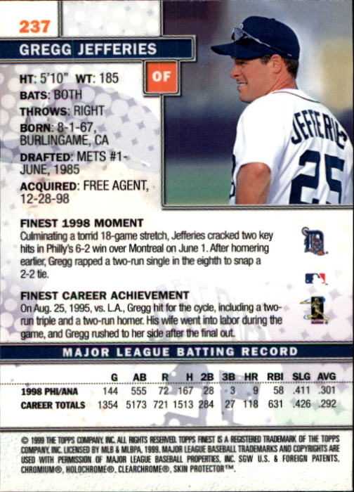 1999 Finest Baseball Part 1 - Picture 422 of 481