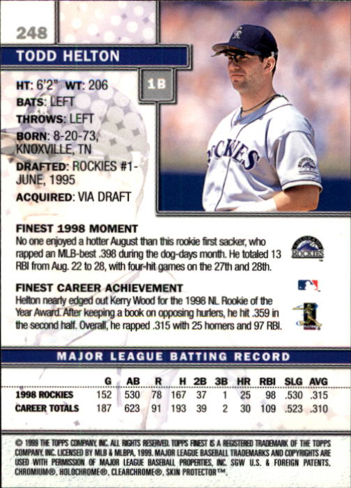 1999 Finest Baseball Part 1 - Picture 444 of 481