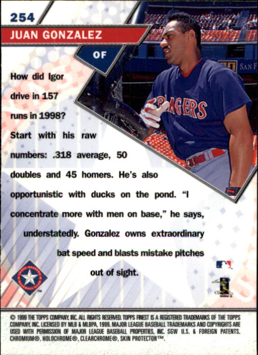 1999 Finest Baseball Part 1 - Picture 450 of 481