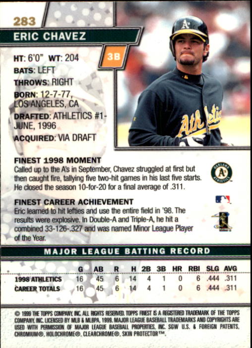 1999 Finest Baseball Part 1 - Picture 466 of 481