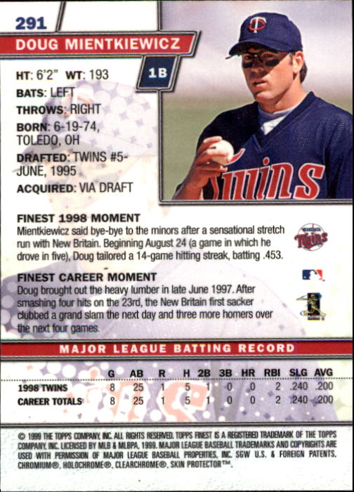 1999 Finest Baseball Part 1 - Picture 473 of 481