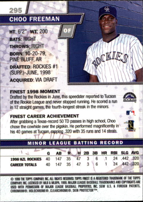 1999 Finest Baseball Part 1 - Picture 479 of 481
