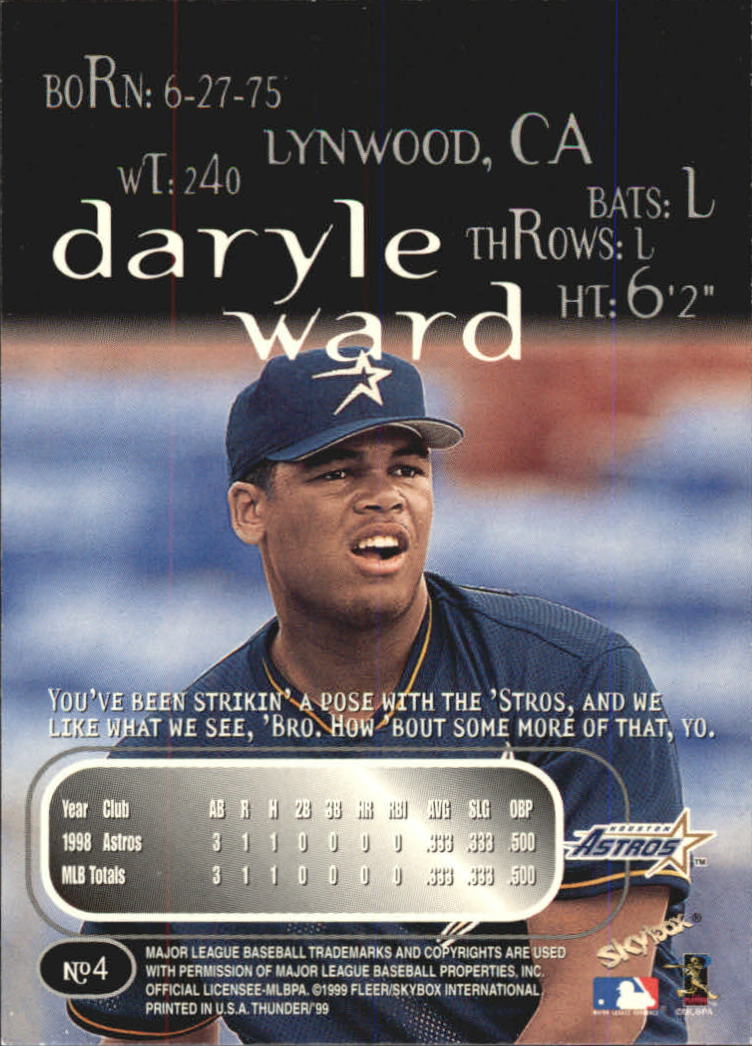 1999 Skybox Thunder Baseball "Main Set" Cards #1 to #150 - Picture 9 of 281