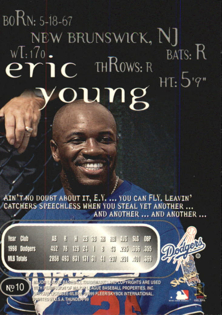 1999 Skybox Thunder Baseball "Main Set" Cards #1 to #150 - Picture 21 of 281