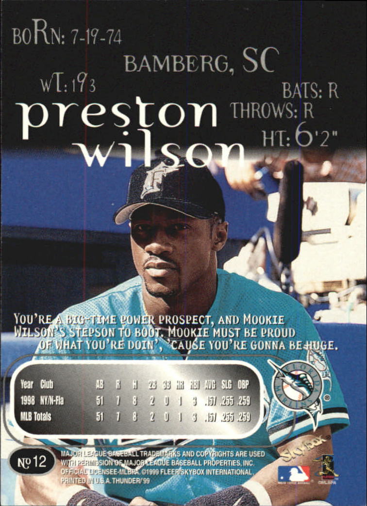 1999 Skybox Thunder Baseball "Main Set" Cards #1 to #150 - Picture 25 of 281