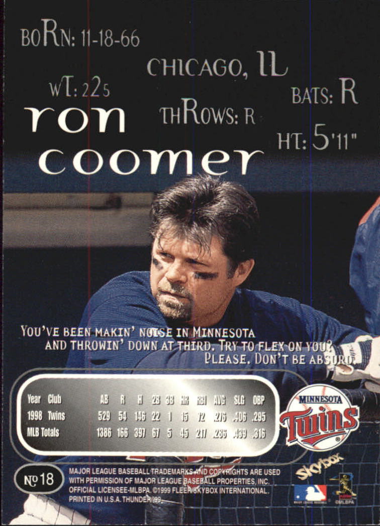 1999 Skybox Thunder Baseball "Main Set" Cards #1 to #150 - Picture 35 of 281