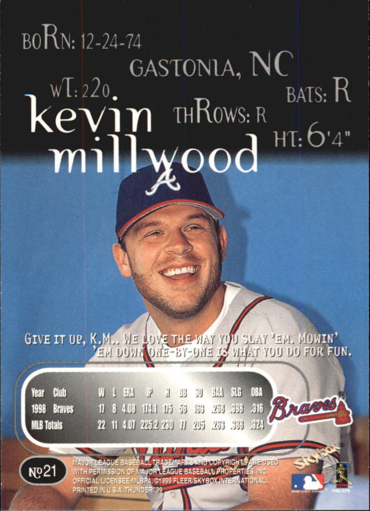 1999 Skybox Thunder Baseball "Main Set" Cards #1 to #150 - Picture 41 of 281