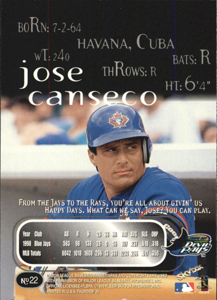 1999 Skybox Thunder Baseball "Main Set" Cards #1 to #150 - Picture 43 of 281