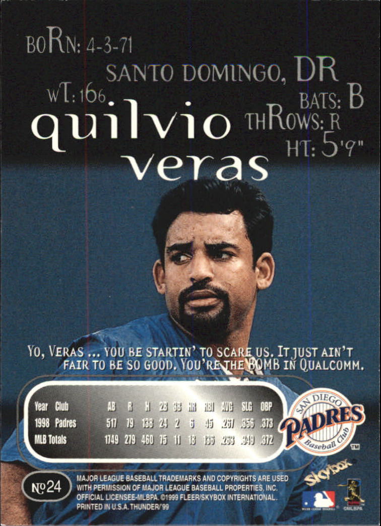 1999 Skybox Thunder Baseball "Main Set" Cards #1 to #150 - Picture 47 of 281