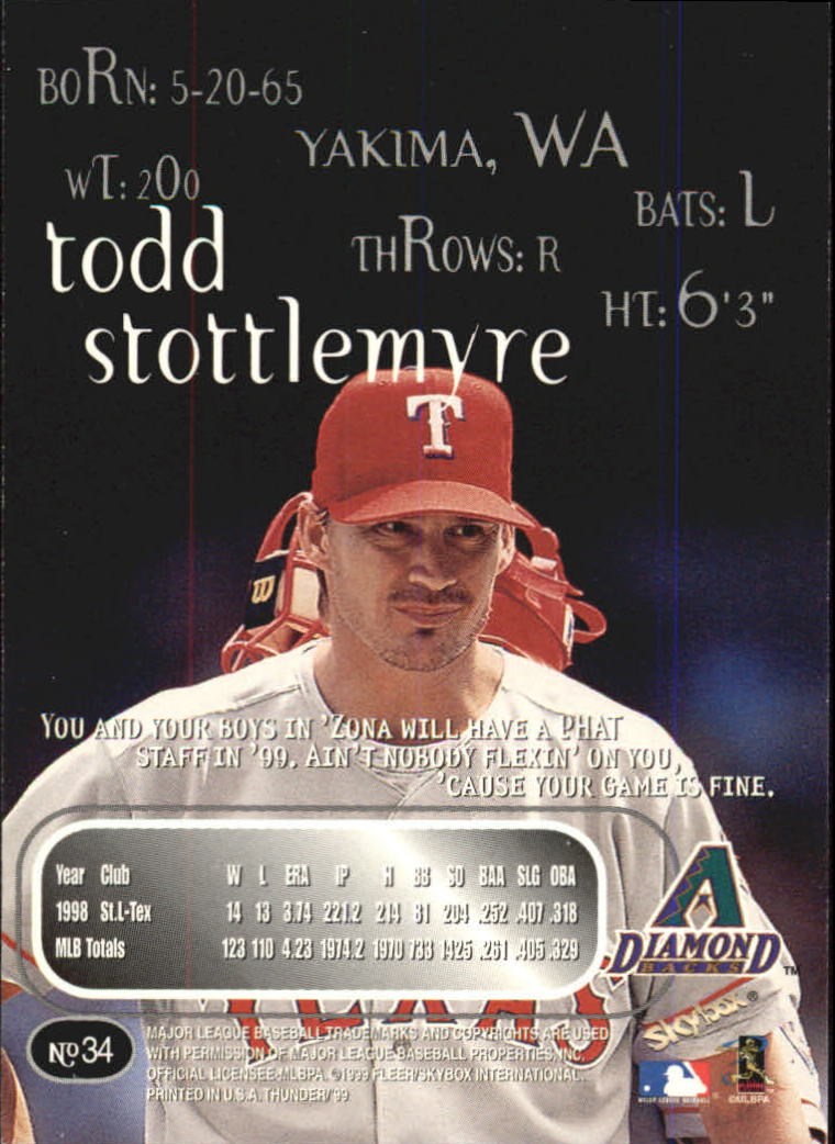 1999 Skybox Thunder Baseball "Main Set" Cards #1 to #150 - Picture 65 of 281