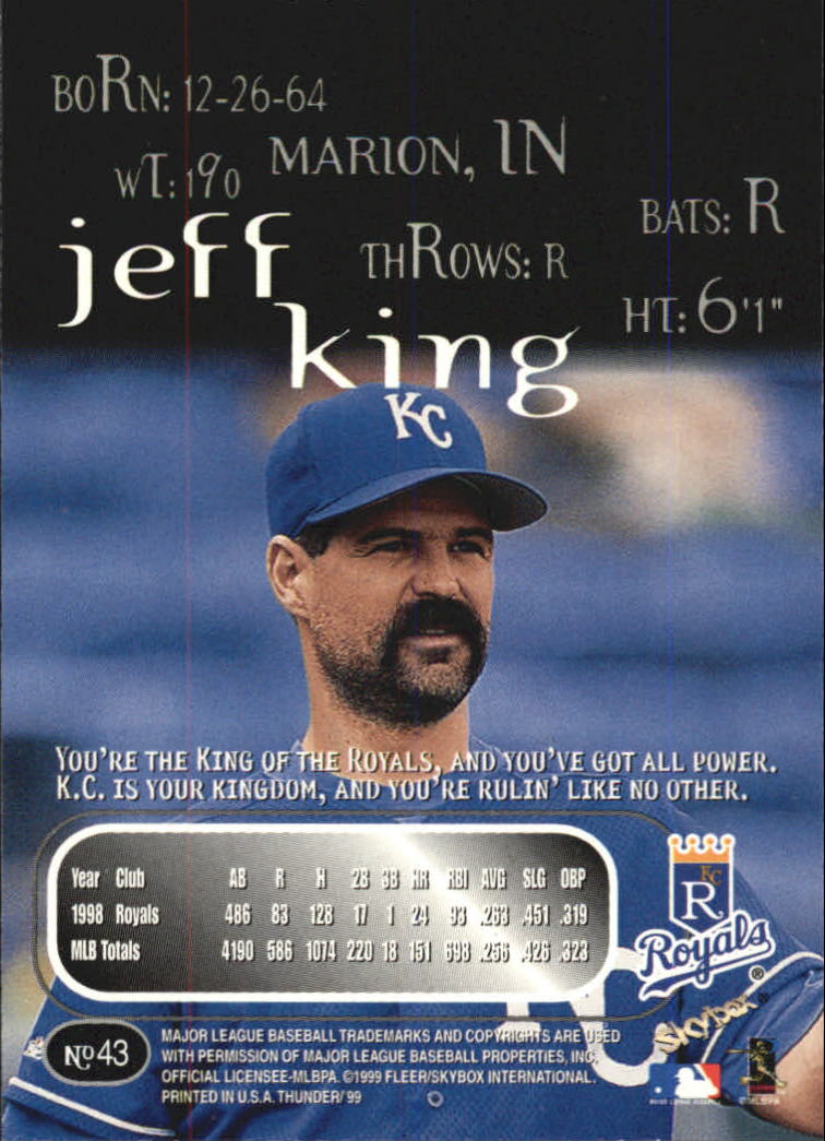 1999 Skybox Thunder Baseball "Main Set" Cards #1 to #150 - Picture 79 of 281