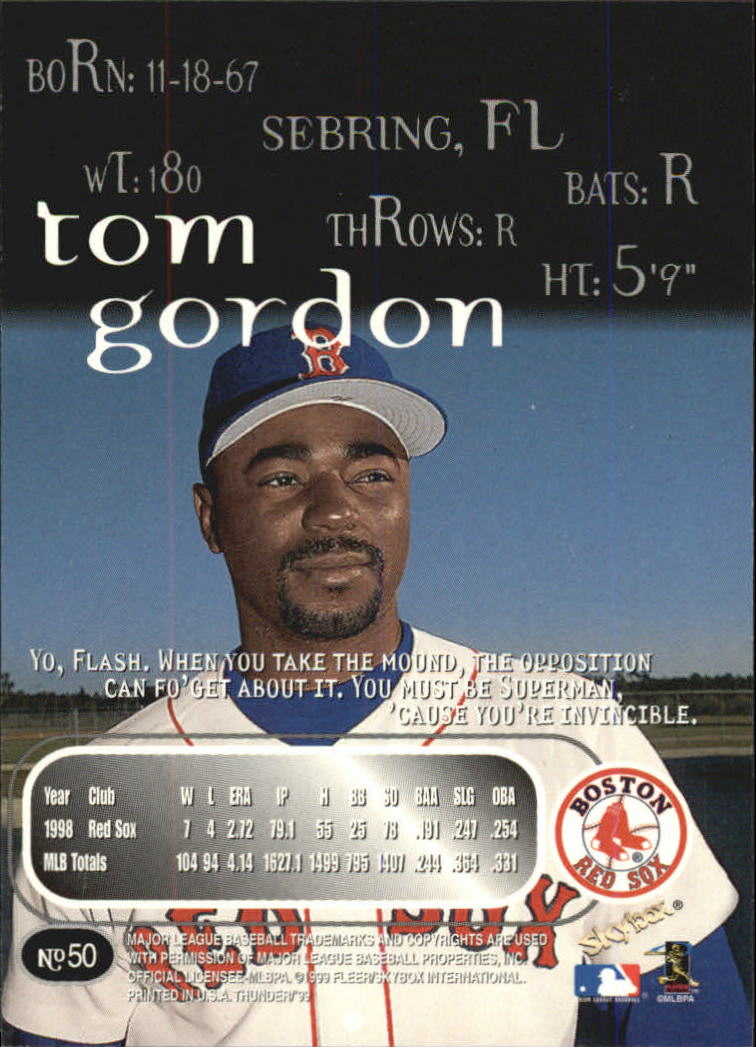 1999 Skybox Thunder Baseball "Main Set" Cards #1 to #150 - Picture 93 of 281