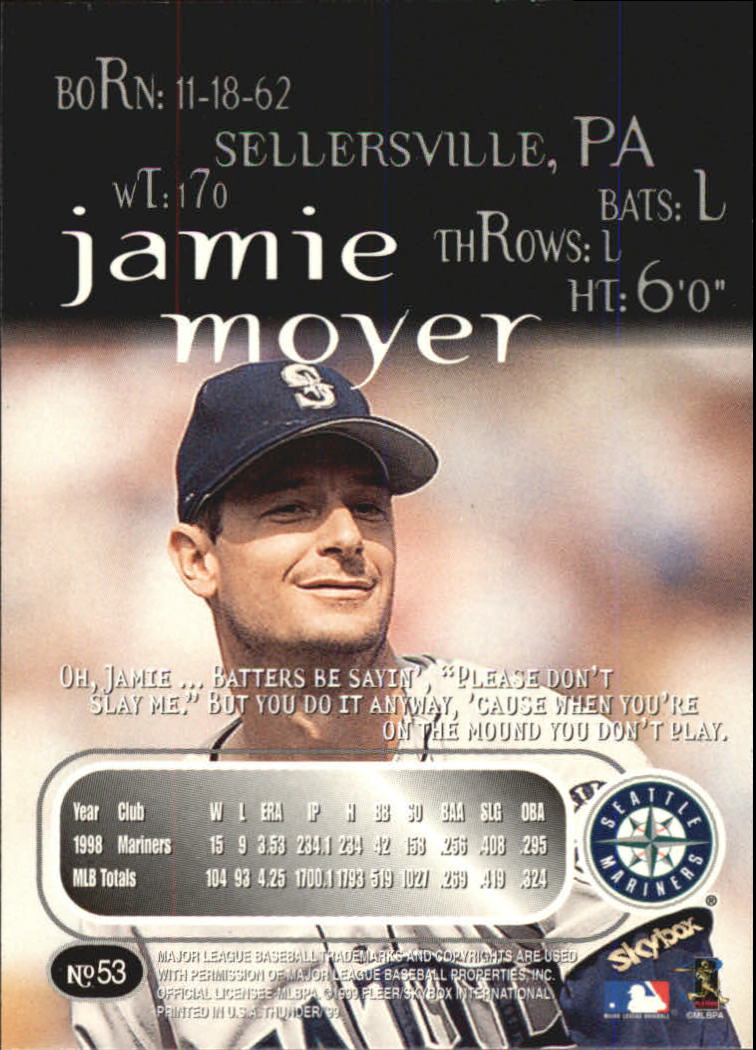 1999 Skybox Thunder Baseball "Main Set" Cards #1 to #150 - Picture 99 of 281