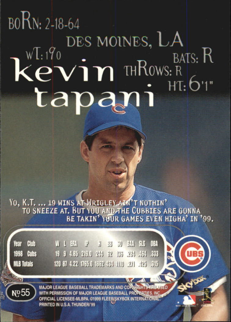 1999 Skybox Thunder Baseball "Main Set" Cards #1 to #150 - Picture 103 of 281
