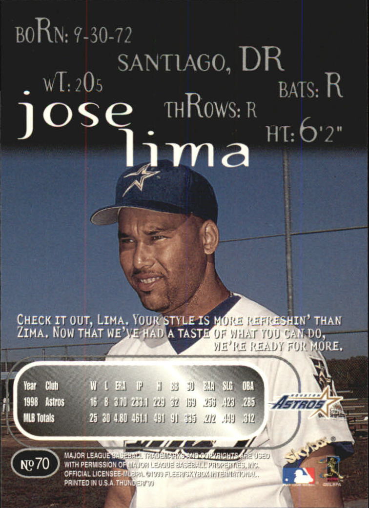 1999 Skybox Thunder Baseball "Main Set" Cards #1 to #150 - Picture 131 of 281