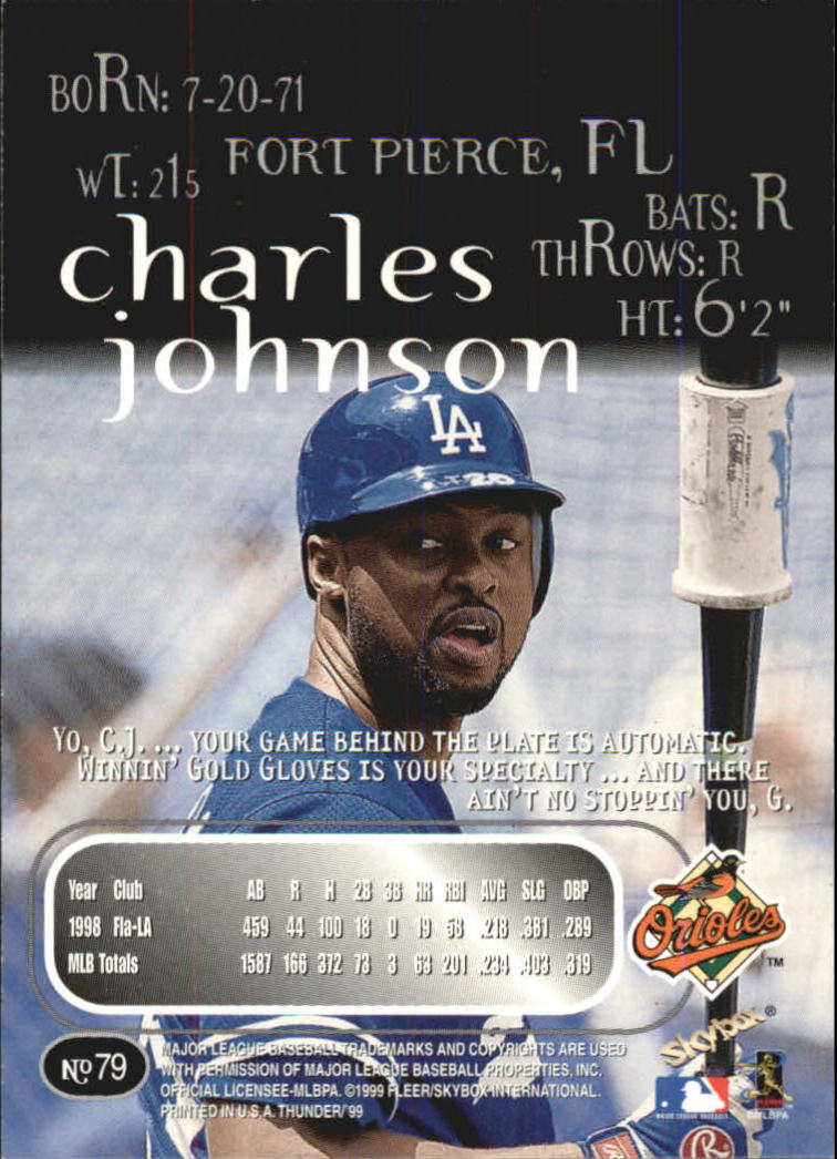 1999 Skybox Thunder Baseball "Main Set" Cards #1 to #150 - Picture 149 of 281