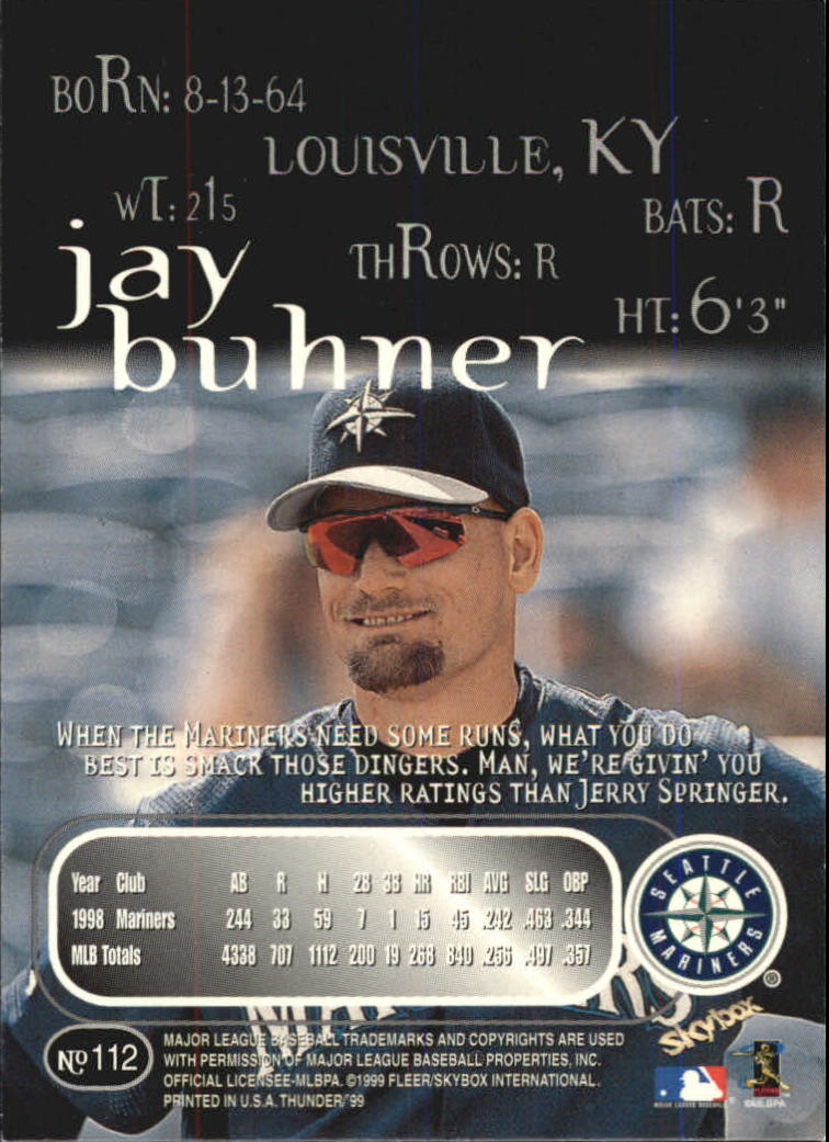 1999 Skybox Thunder Baseball "Main Set" Cards #1 to #150 - Picture 211 of 281
