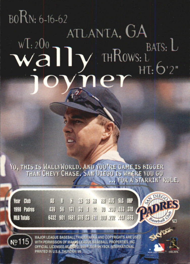1999 Skybox Thunder Baseball "Main Set" Cards #1 to #150 - Picture 217 of 281