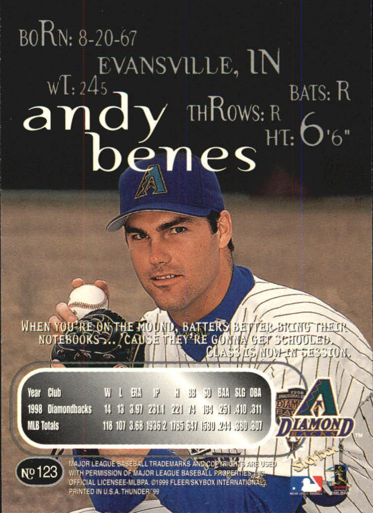 1999 Skybox Thunder Baseball "Main Set" Cards #1 to #150 - Picture 231 of 281