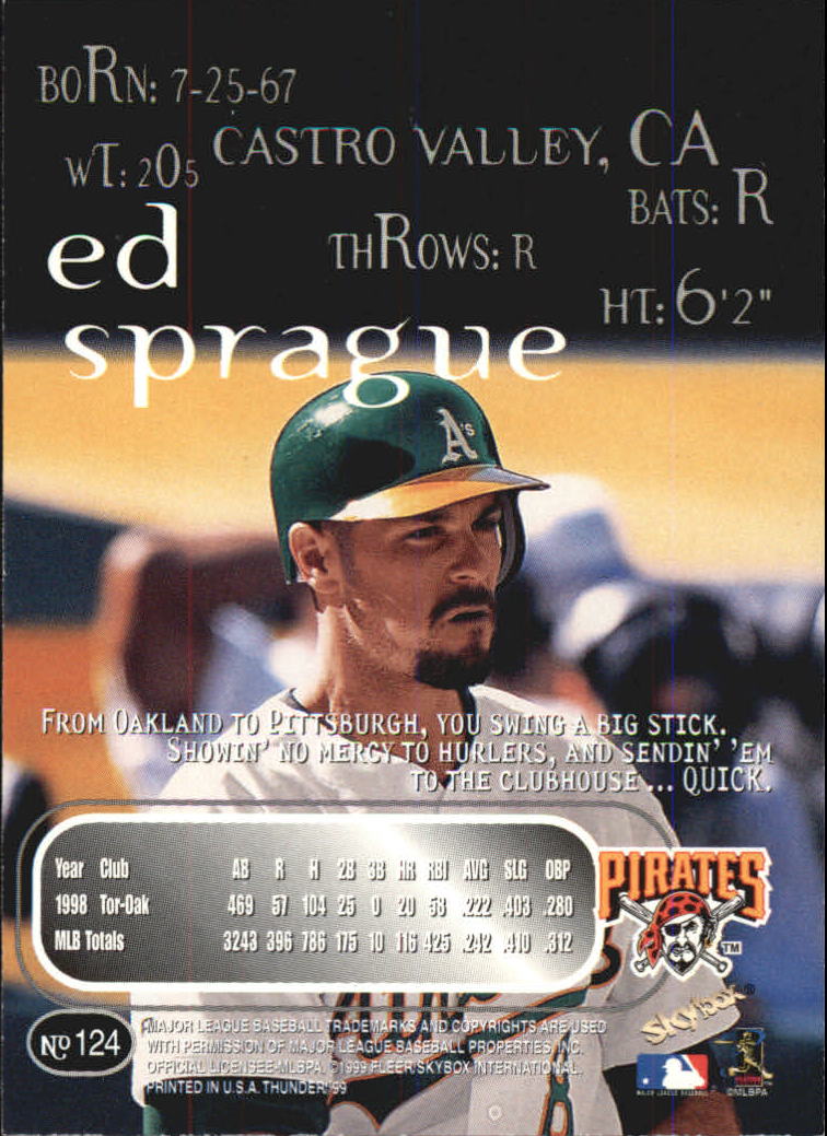 1999 Skybox Thunder Baseball "Main Set" Cards #1 to #150 - Picture 233 of 281