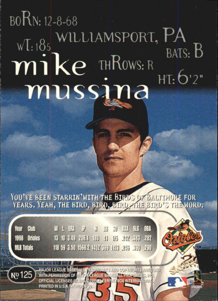 1999 Skybox Thunder Baseball "Main Set" Cards #1 to #150 - Picture 235 of 281