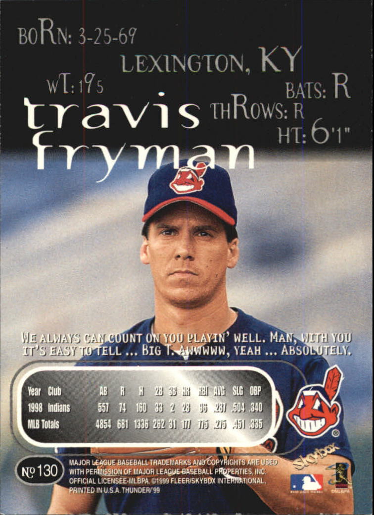 1999 Skybox Thunder Baseball "Main Set" Cards #1 to #150 - Picture 245 of 281