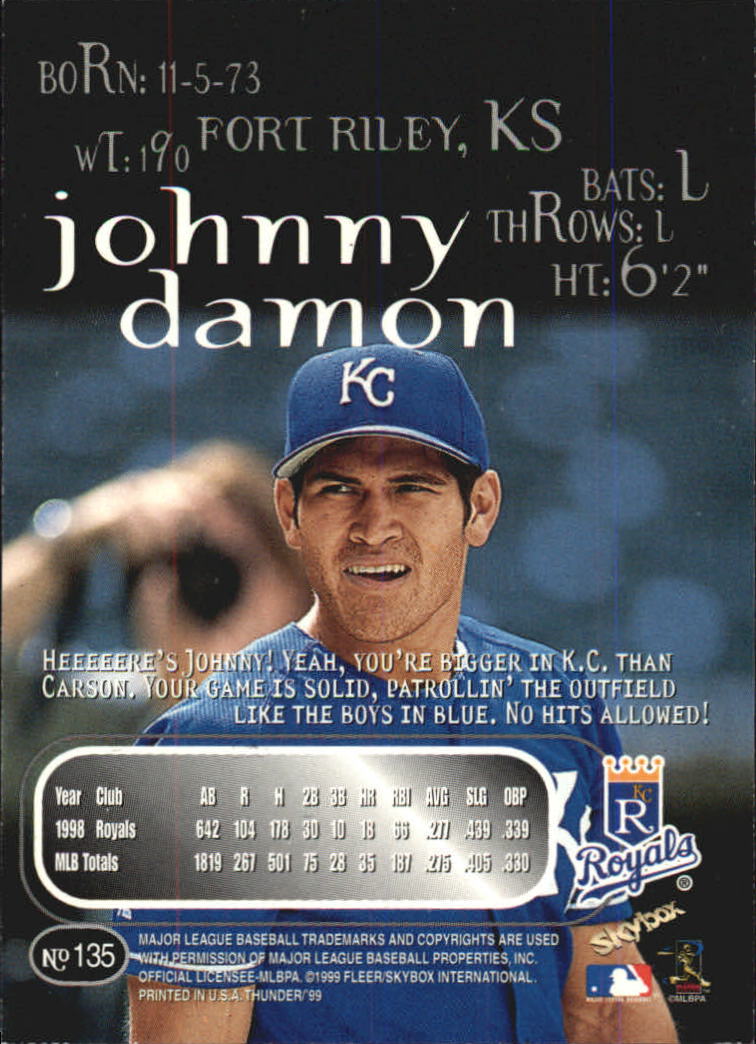 1999 Skybox Thunder Baseball "Main Set" Cards #1 to #150 - Picture 255 of 281