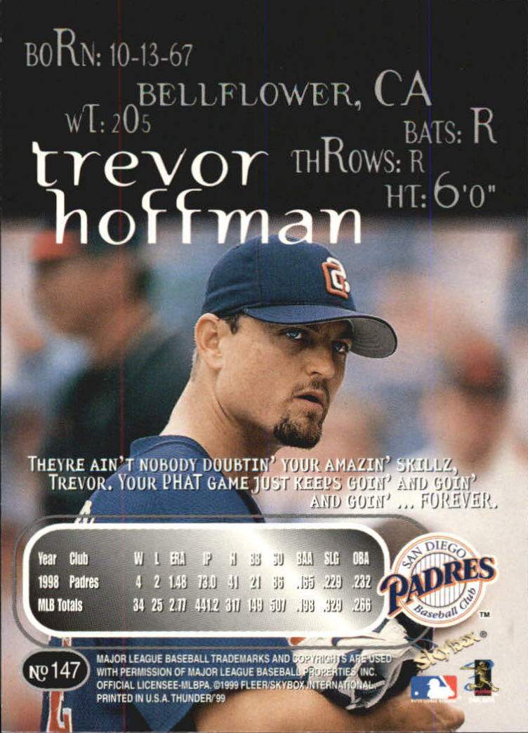 1999 Skybox Thunder Baseball "Main Set" Cards #1 to #150 - Picture 275 of 281