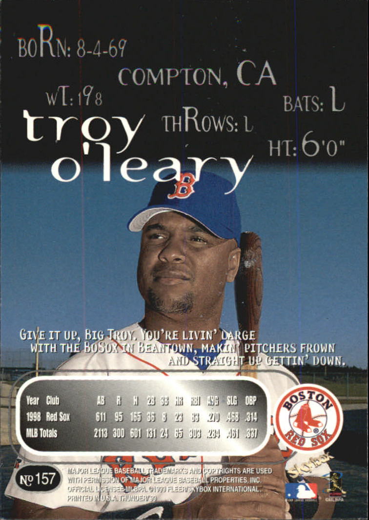1999 Skybox Thunder Baseball "Main Set" Cards #151 to #300 - Picture 11 of 243