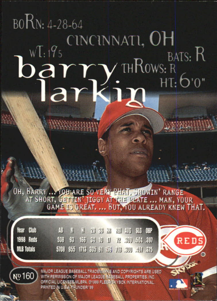 1999 Skybox Thunder Baseball "Main Set" Cards #151 to #300 - Picture 17 of 243