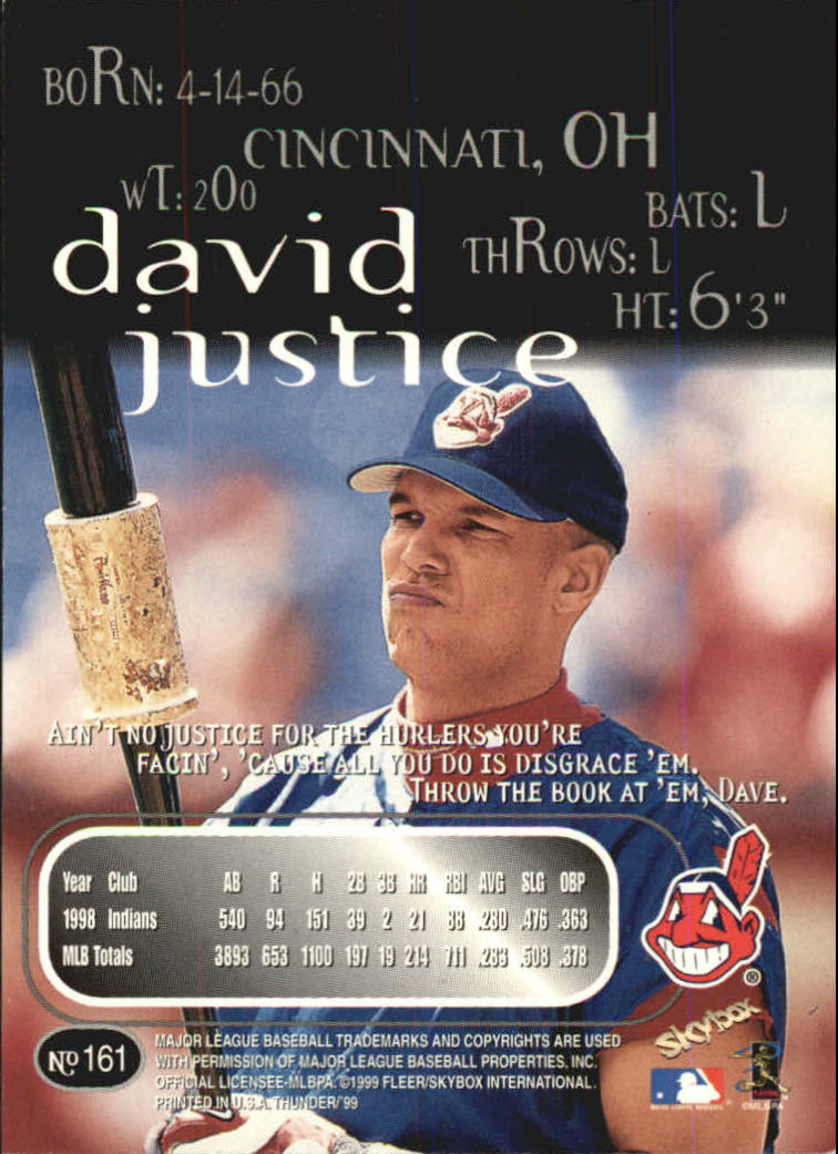 1999 Skybox Thunder Baseball "Main Set" Cards #151 to #300 - Picture 19 of 243