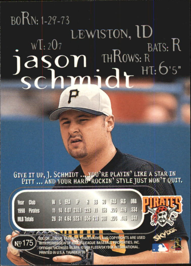 1999 Skybox Thunder Baseball "Main Set" Cards #151 to #300 - Picture 43 of 243