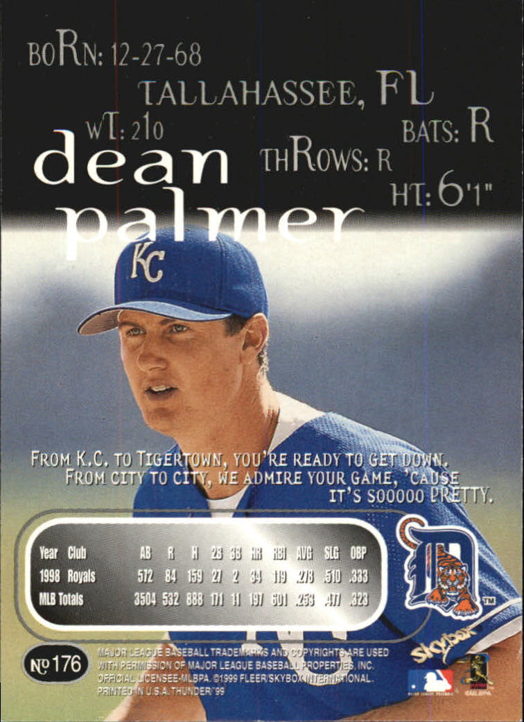 1999 Skybox Thunder Baseball "Main Set" Cards #151 to #300 - Picture 45 of 243