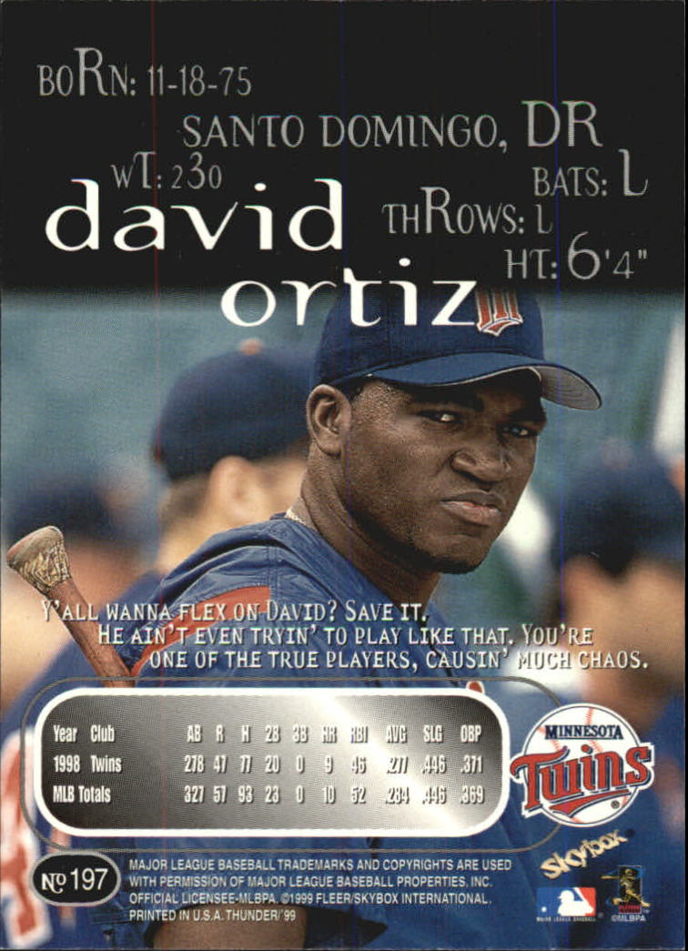 1999 Skybox Thunder Baseball "Main Set" Cards #151 to #300 - Picture 79 of 243