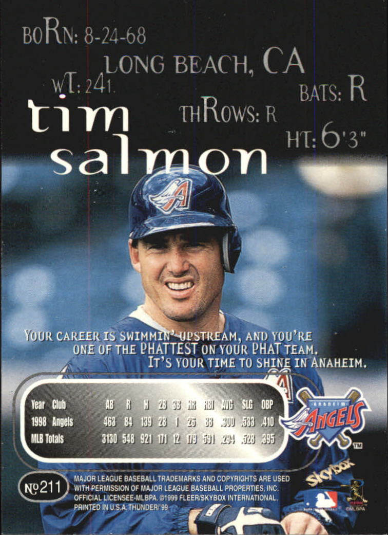 1999 Skybox Thunder Baseball "Main Set" Cards #151 to #300 - Picture 101 of 243