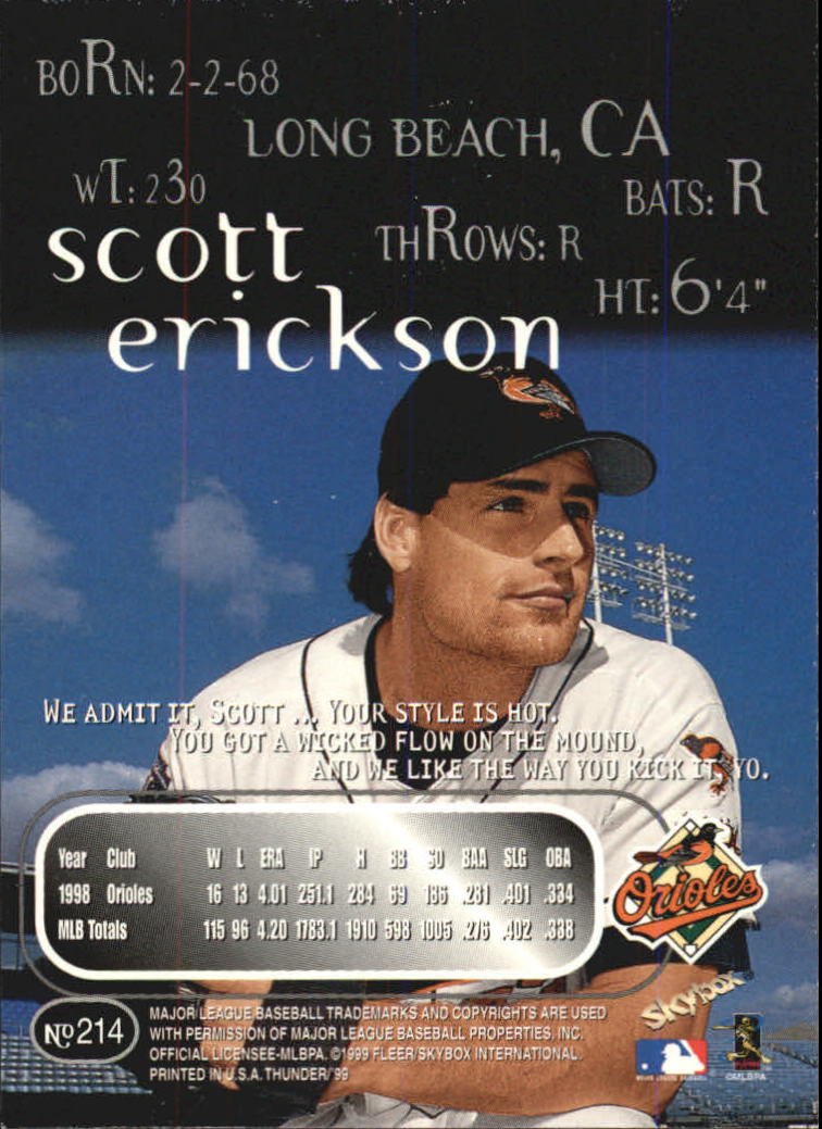 1999 Skybox Thunder Baseball "Main Set" Cards #151 to #300 - Picture 107 of 243