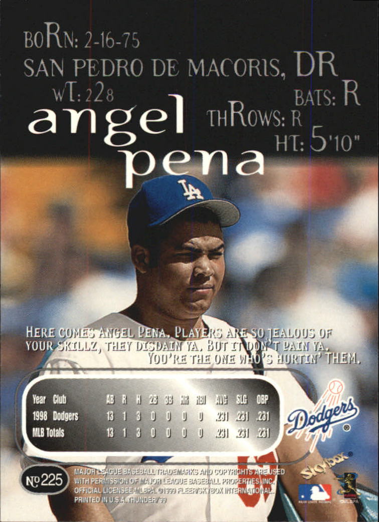 1999 Skybox Thunder Baseball "Main Set" Cards #151 to #300 - Picture 121 of 243