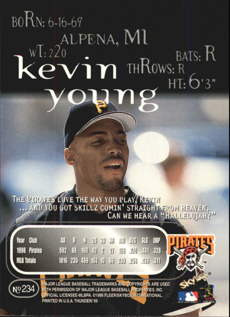 1999 Skybox Thunder Baseball "Main Set" Cards #151 to #300 - Picture 139 of 243