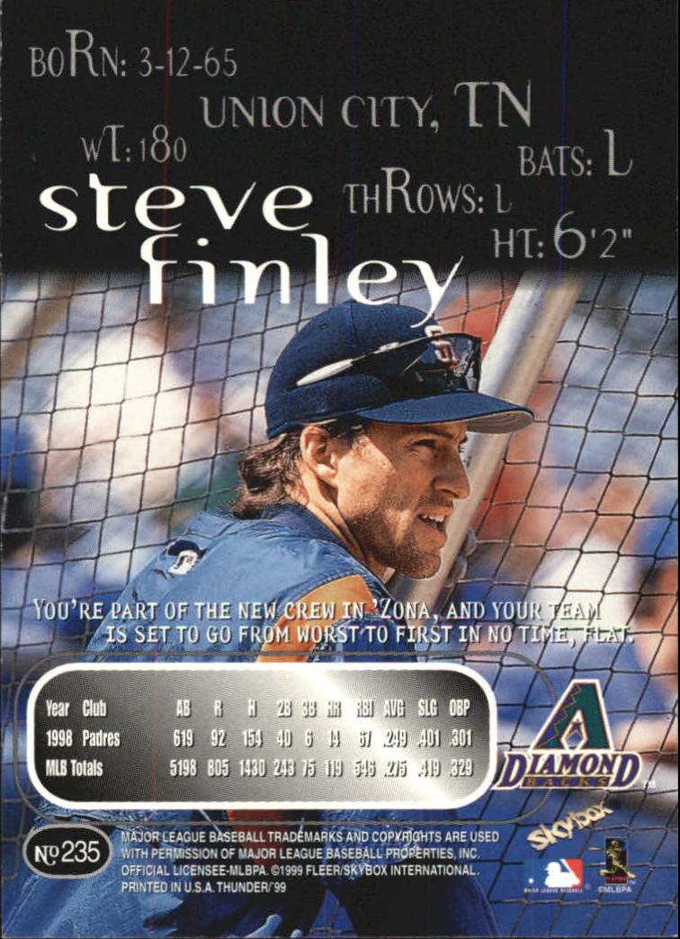 1999 Skybox Thunder Baseball "Main Set" Cards #151 to #300 - Picture 141 of 243