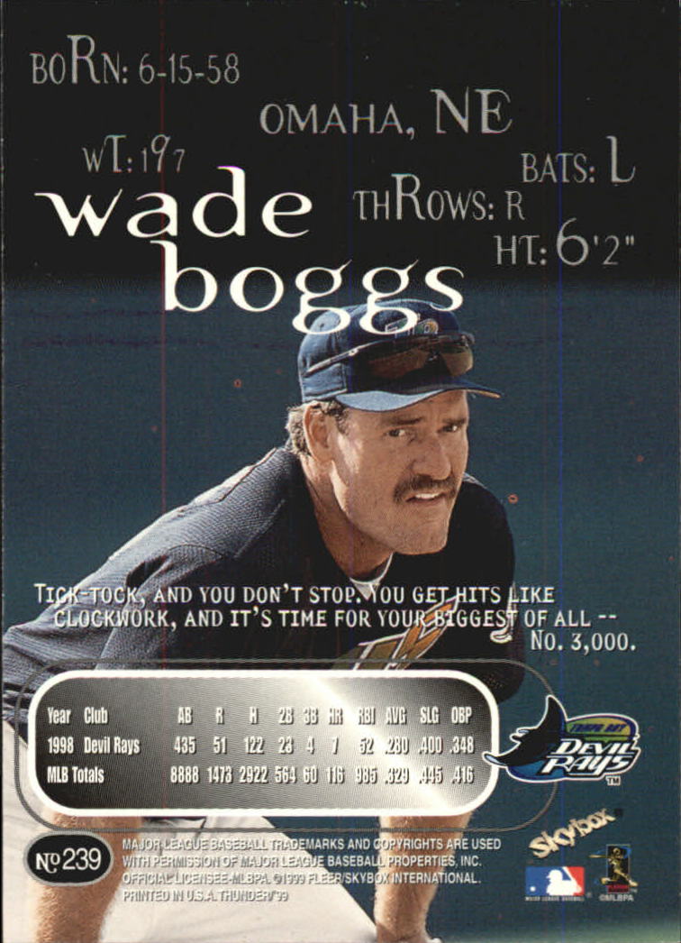 1999 Skybox Thunder Baseball "Main Set" Cards #151 to #300 - Picture 147 of 243