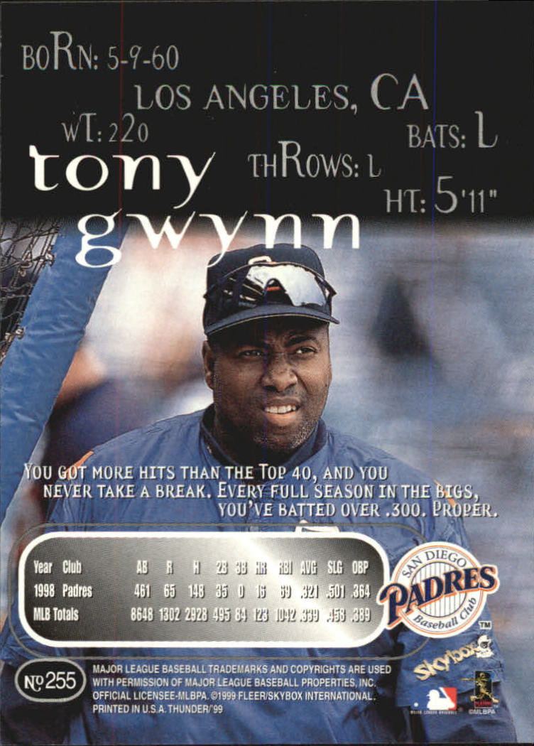 1999 Skybox Thunder Baseball "Main Set" Cards #151 to #300 - Picture 171 of 243