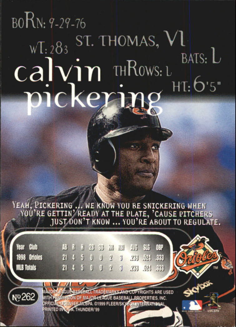 1999 Skybox Thunder Baseball "Main Set" Cards #151 to #300 - Picture 181 of 243
