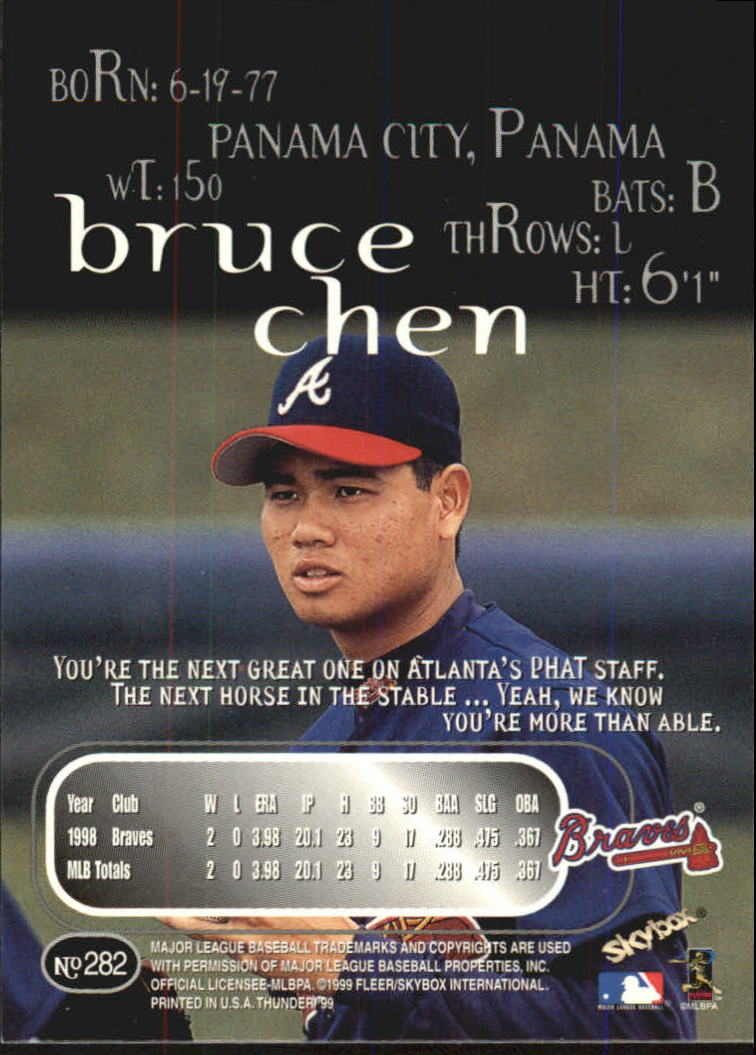 1999 Skybox Thunder Baseball "Main Set" Cards #151 to #300 - Picture 213 of 243
