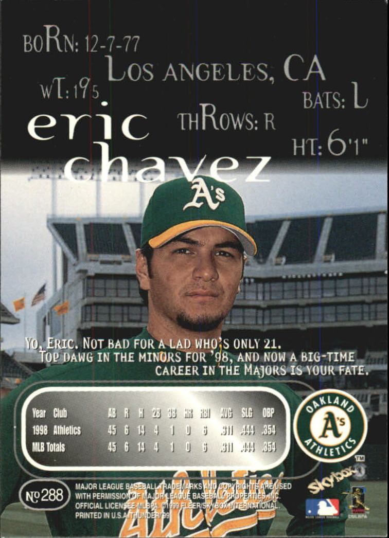 1999 Skybox Thunder Baseball "Main Set" Cards #151 to #300 - Picture 221 of 243