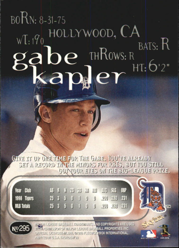1999 Skybox Thunder Baseball "Main Set" Cards #151 to #300 - Picture 233 of 243