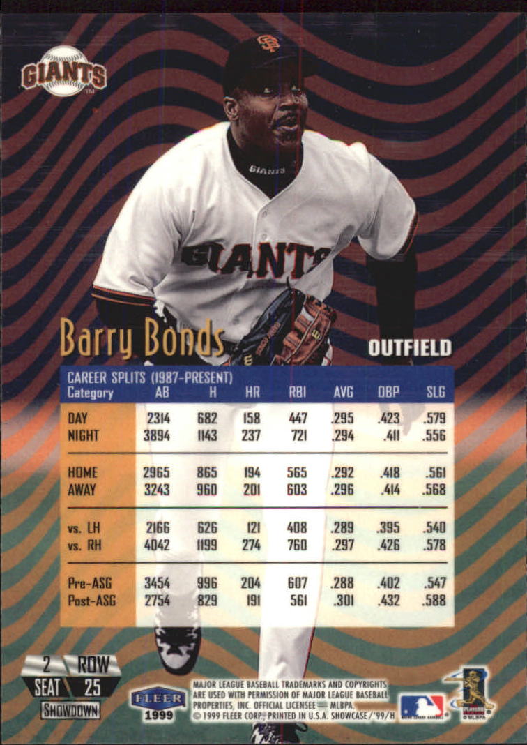 1999 Flair Showcase (Fleer) Baseball "Row 2" Parallel Cards - Picture 7 of 59